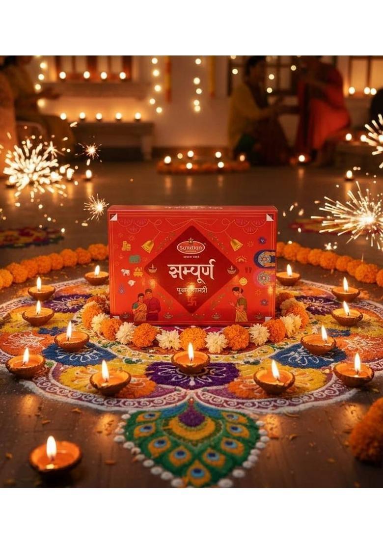 Trimurti PUJA SAMGRI 31 ITEM COMBO KIT Plastic&nbsp;&nbsp;(1 Pieces, Multicolor) - Indya