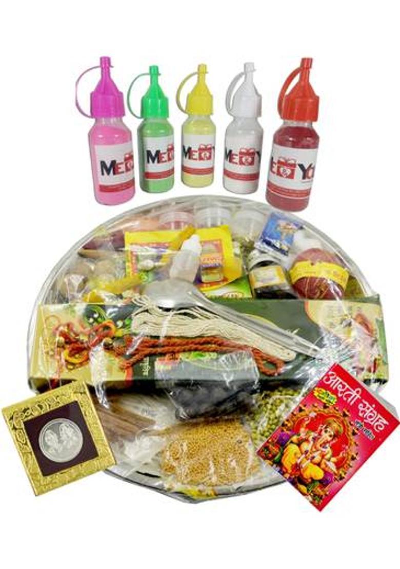 ME&YOU Puja 34 Items Set for Navratri Poojan | Festival Pooja Samagri Prayer Kit - Indya