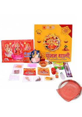 Ascension Pooja Samagri Kit With Thali Pooja Kit for Navratri Diwali Pooja 20 Plus Items Steel&nbsp;&nbsp;(Multicolor)