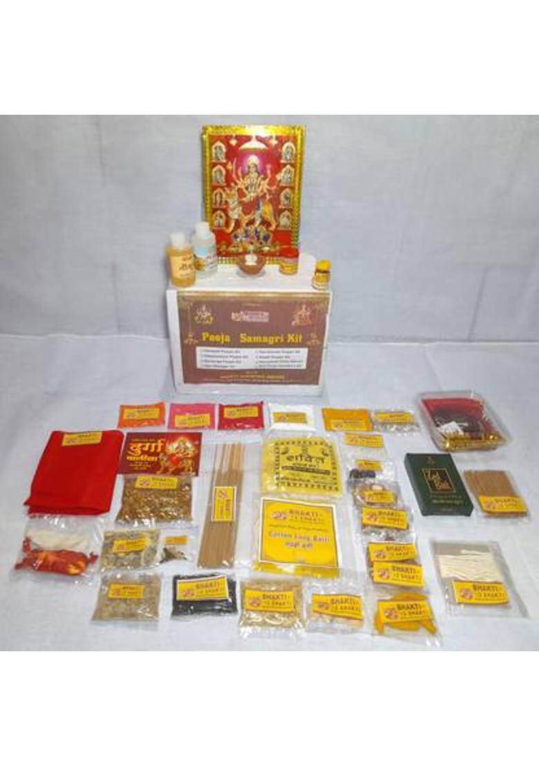 Bhakti2Shakti Navratri Poojan Kit | Durga Pujan | Ghat sthapna Pooja | EcoMed Prayer Kit - Indya