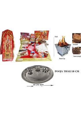KAVIM Navratri Pooja samagri, thali ,Photo , Hawan Cup, ( 36 Items) Prayer Kit
