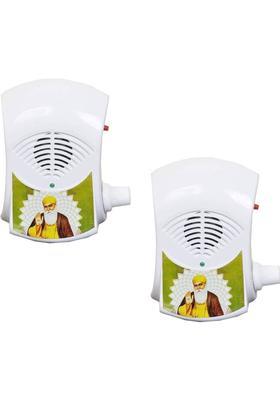 Utkarsh (Pack Of 2) Mini Parrot Hindu Sikh Religious Continuous Sound 10 in 1 Types Plug N Play Satnam Wahe Guru Nank Dev Ji Mantra Machine Spiritual Pooja Chanting Bell with Electric Led Light Prayer Kit Plastic Pooja Bell&nbsp;&nbsp;(Multicolor, Pack of 2)