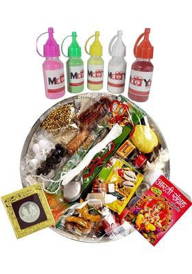 ME&YOU Pooja Kit For Diwali Pooja | Navratri Festival Pooja Kit 34 Item Prayer Kit