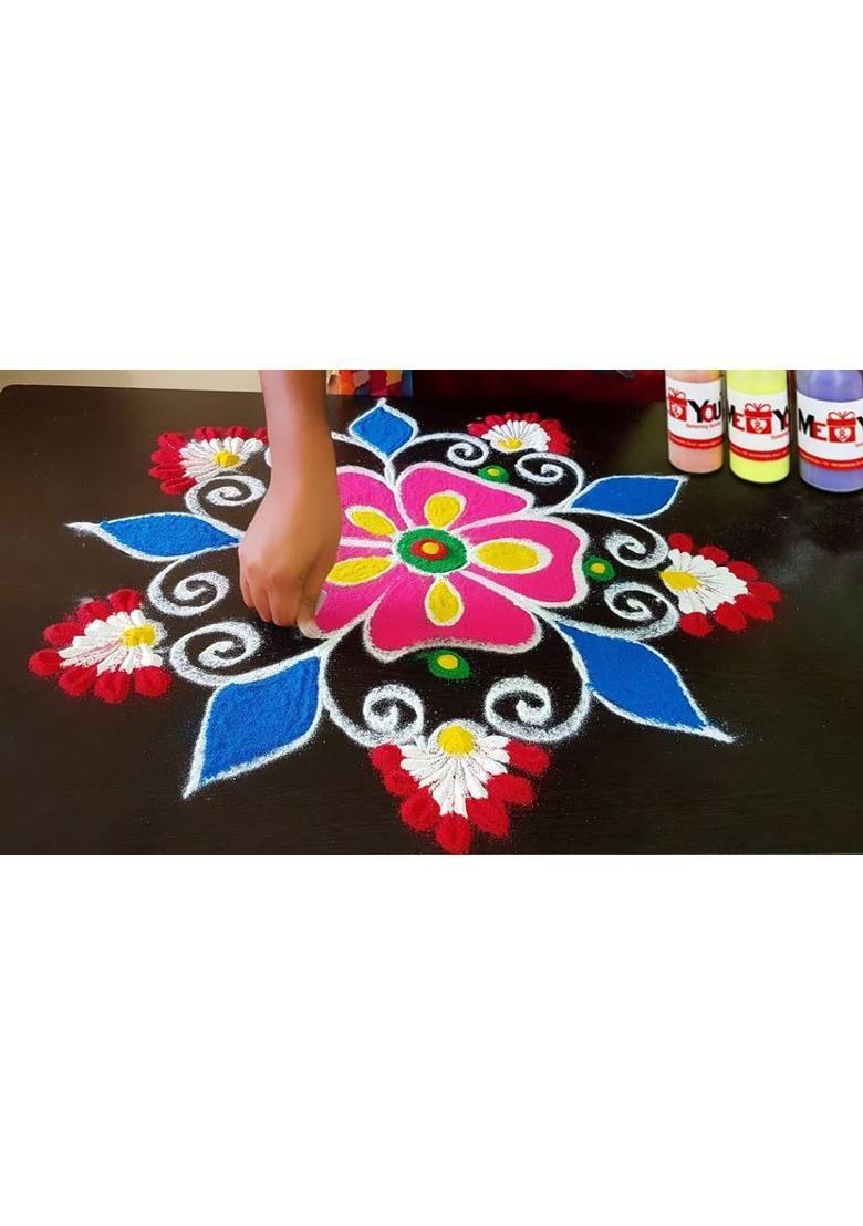 ME&YOU Pooja Kit for Navratri Poojan, Pooja Samagri with Rangoli Pack, Puja Samagri for Navratri, Diwali Pujan Samagri Pack, ( Pooja Kit, Rangoli Pack) Prayer Kit - Indya