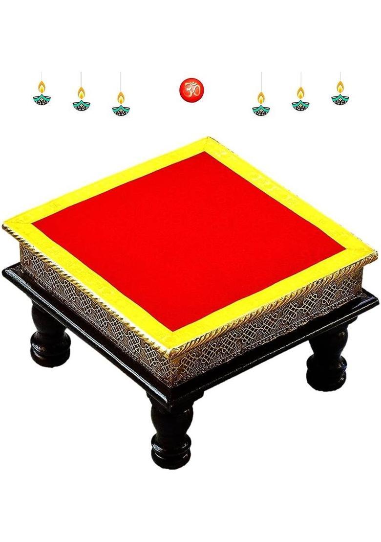 ADVIKA COLLECTION Pack of 2 Velvet Puja Aasan 12x18 inch | Mandir Prayer Cloth for God Prayer Kit - Indya