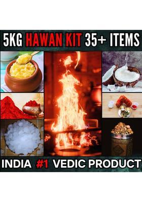 The Atharva-veda 5Kg Complete VEDIC HAWAN Kit, 35+ Herbal Havan Item for all Yag, Hom, Agni Hotra&nbsp;&nbsp;(5 kg)