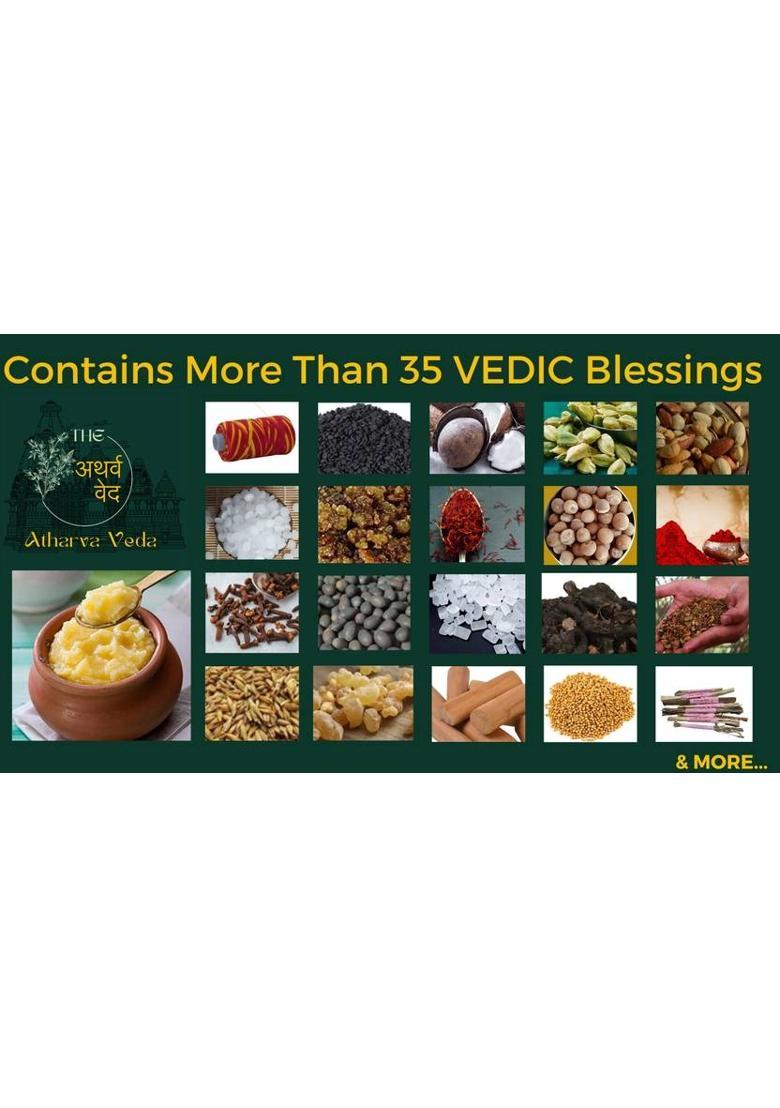 The Atharva-veda 5Kg Complete VEDIC HAWAN Kit, 35+ Herbal Havan Item for all Yag, Hom, Agni Hotra&nbsp;&nbsp;(5 kg) - Indya