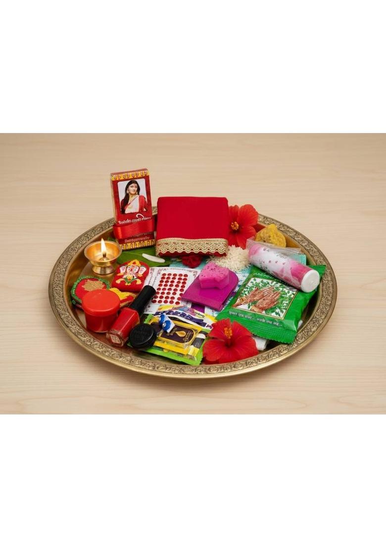 anilStore Mata Rani 16 Shringaar Kit for Navratri, Kirtan, Jagran, Mata ki Chowki Prayer Kit - Indya