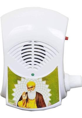 Utkarsh Mini Parrot Hindu Sikh Religious Continuous Sound 10 in 1 Types Plug N Play Satnam Wahe Guru Nank Dev Ji Mantra Machine Spiritual Pooja Chanting Bell with Electric Led Light Prayer Kit Plastic Pooja Bell&nbsp;&nbsp;(Multicolor, Pack of 1)