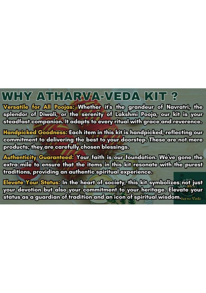 The Atharva-veda 31+ Complete Heavy Pooja Kit For Every Pooja Navratri, DIWALI, Laxmi pujan more Prayer Kit - Indya