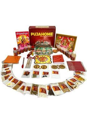 pujahome Diwali Puja Samagri Kit for Mahalakshmi Pujan/Diwali Puja Kit (47+ Items) Prayer Kit