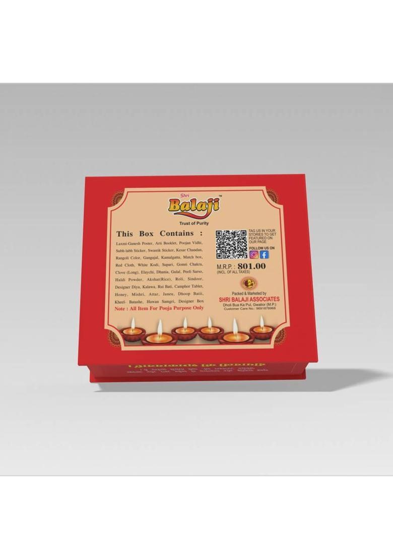 shribalaji Shri Balaji Premium Maa Laxmi Pooja Kit | Complete Diwali Puja Samagri Prayer Kit - Indya
