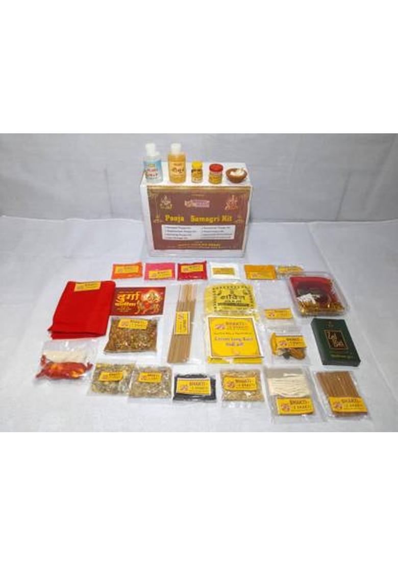 Bhakti2Shakti Navratri Poojan Kit | Durga Pooja Saman | Ghat sthapna Poojan Kit | Economy Prayer Kit - Indya