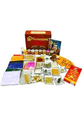pujahome Maha Mirtunjaya Path Puja Samagri Kit (Includes 45 Items) Prayer Kit