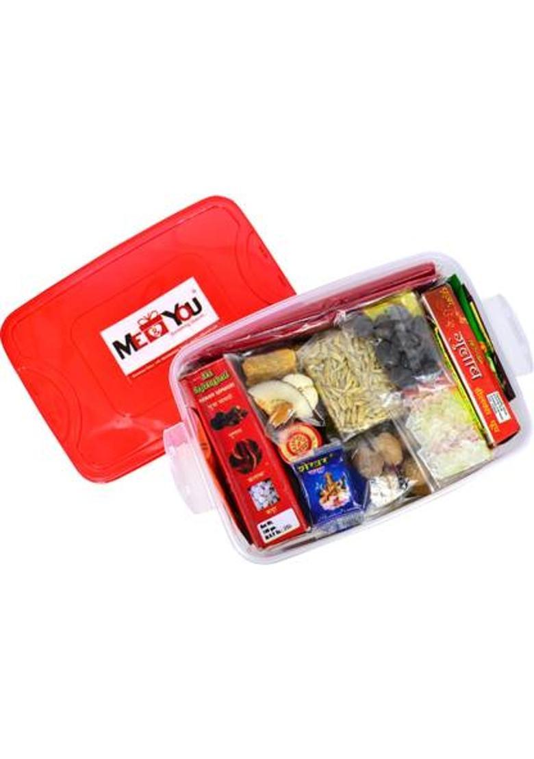 ME&YOU Pooja Samagri Set for Navratri, Ganesh Chaturthi, Durga Pooja, Grah Pravesh, Diwali (25 Item for Pooja ) Prayer Kit - Indya