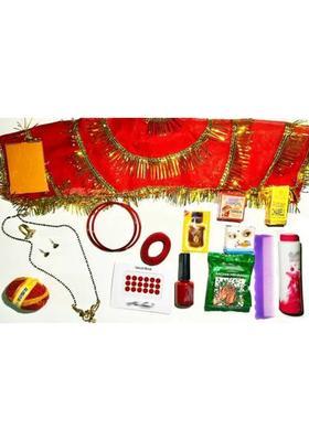 KHUSHA CREATIONS Mata 16 Shringar With Box For Durga Mata Pooja/ Prayer Kit / Suhag set Prayer Kit