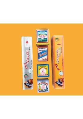 Devi Ayurvedic Shop Devi Ayurvedic Pooja Combo Pack of 6 Holy Items - Javadhu Powder Prayer Kit