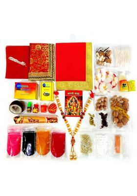 Ayodhya Bhakti Kanthi !! Ganpati Chunari !! Chowki Aasan !! Special Ganpati Puja Samagri Kit !! Ganpati Puja Itam !! Puja samagri !! 30 Plus Puja Samagri itams !! Ganesh Chaturthi Sampoorna Puja Samagri Kit Prayer Kit