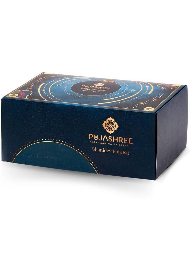Pujashree Shanidev Puja Kit-18 Items Pooja Samagri Complete Set | Shani Shanivar Grah Dosh Prayer Kit - Indya