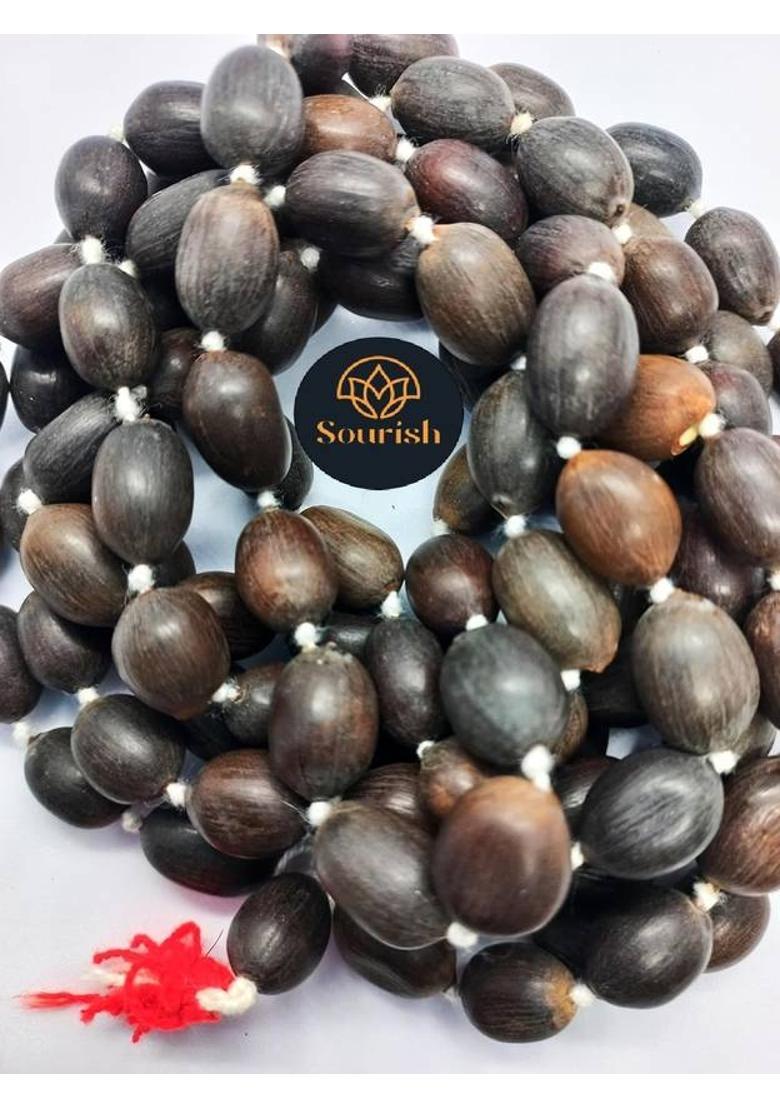 Sourish 108 Big Lotus Seeds Mala | Kamal Gatte Ki Mala | Japa Mala for Laxmi Pooja Prayer Kit - Indya