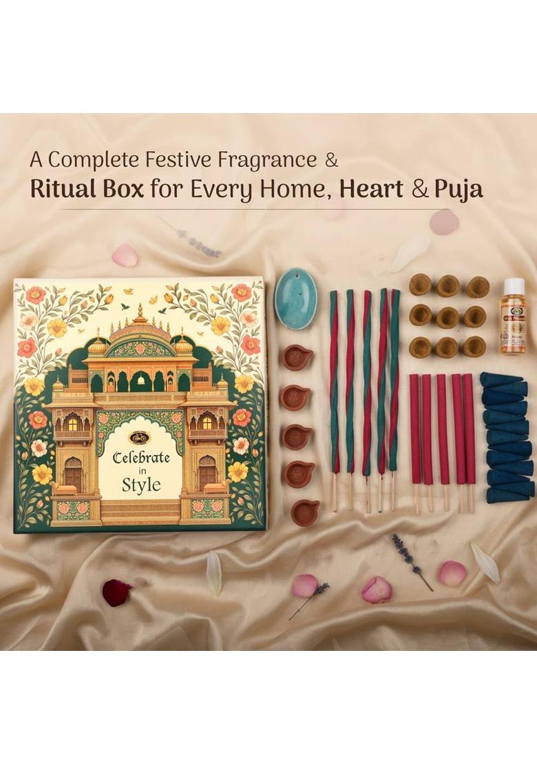 Cycle Pure Celebrate in Style Gift Box with Puja Kit for Spiritual & Diwali Joy - Indya