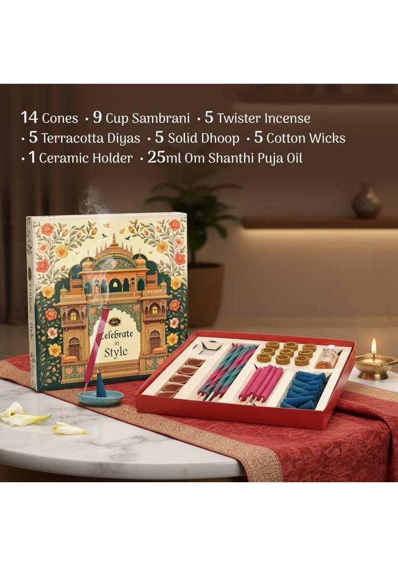 Cycle Pure Celebrate in Style Gift Box with Puja Kit for Spiritual & Diwali Joy - Indya
