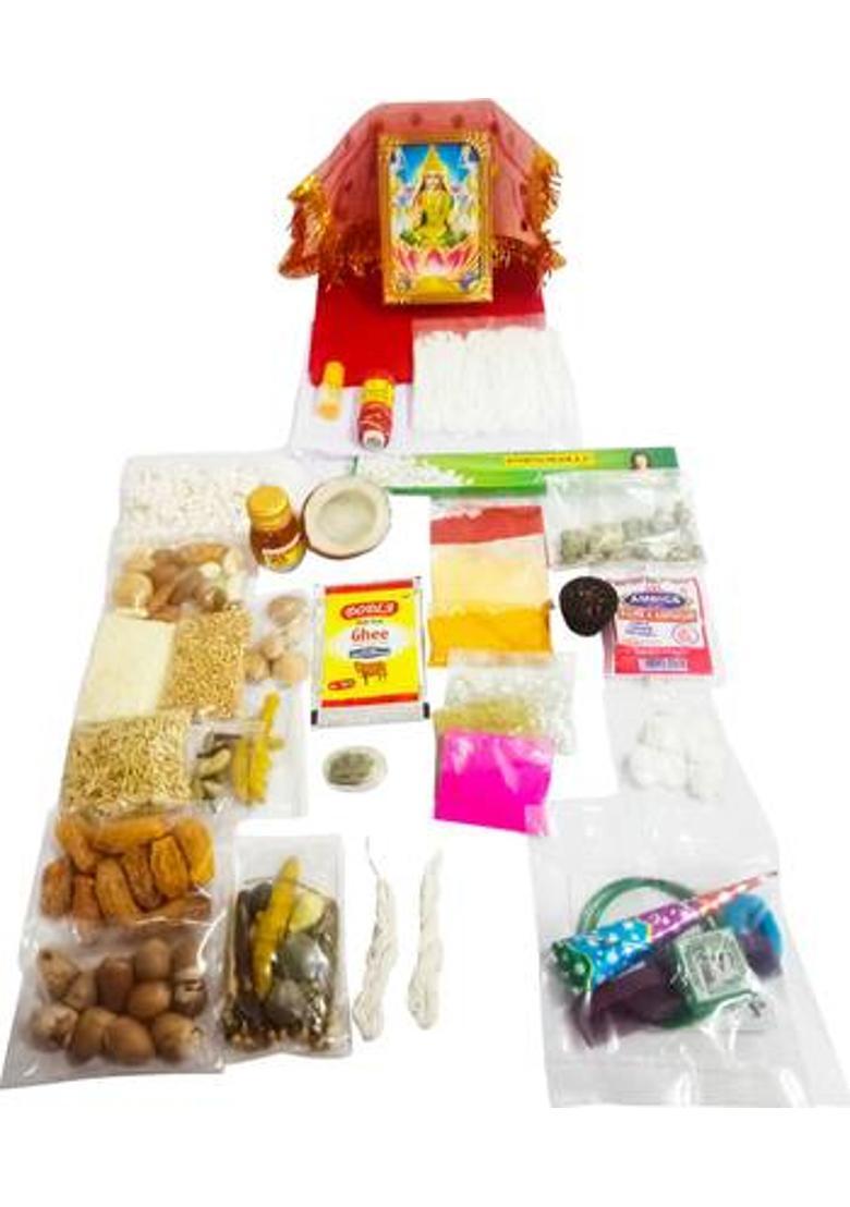 POOJA GHAR Diwali Pooja Kit - 35 items Prayer Kit - Indya