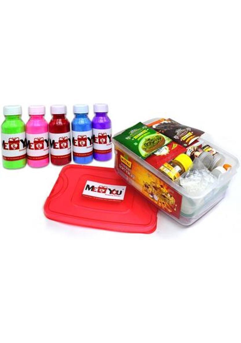 ME&YOU Pooja Kit for Hawan, Diwali Pooja | Navratri Complete Pooja Kit with Rangoli -31 Prayer Kit - Indya