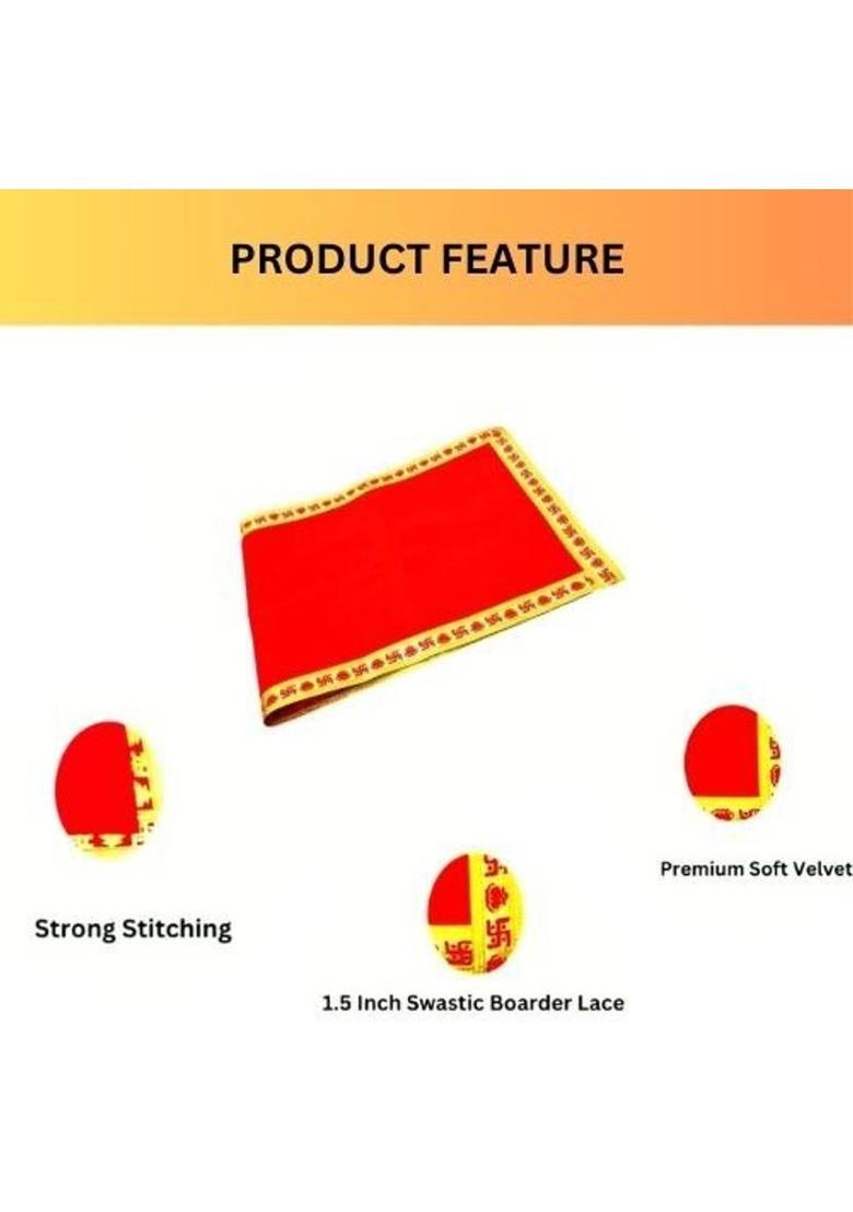 Bhaktipeetham Bhaktipeetham (16x41 Inch) Pooja Aasan For Temple/Home, pooja items Altar Cloth - Indya