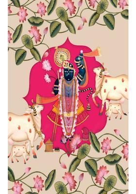 NK Textiles Backdrop for Decoration in Wedding, Pooja, Katha etc. Altar Cloth