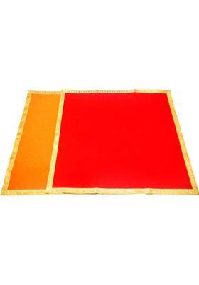 POOJA GHAR Pooja Velvet Aasan (40 inches * 40 inches) - Set of 2 Altar Cloth  (Pack of 2)