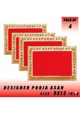 Dreamy Design Used in Pooja rituals Altar Cloth  (Pack of 4)