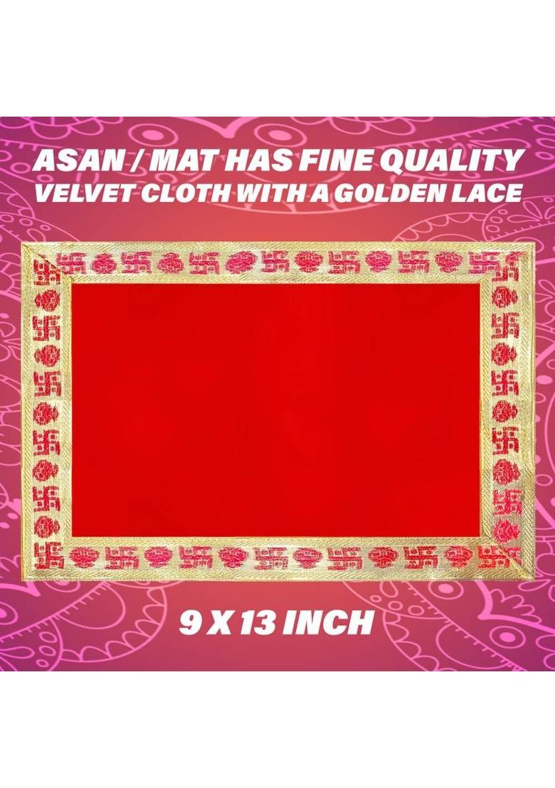 Dreamy Design Used in Pooja rituals Altar Cloth  (Pack of 4) - Indya