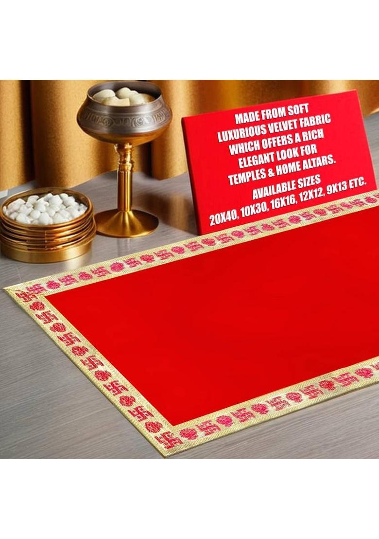 Dreamy Design Used in Pooja rituals Altar Cloth  (Pack of 4) - Indya