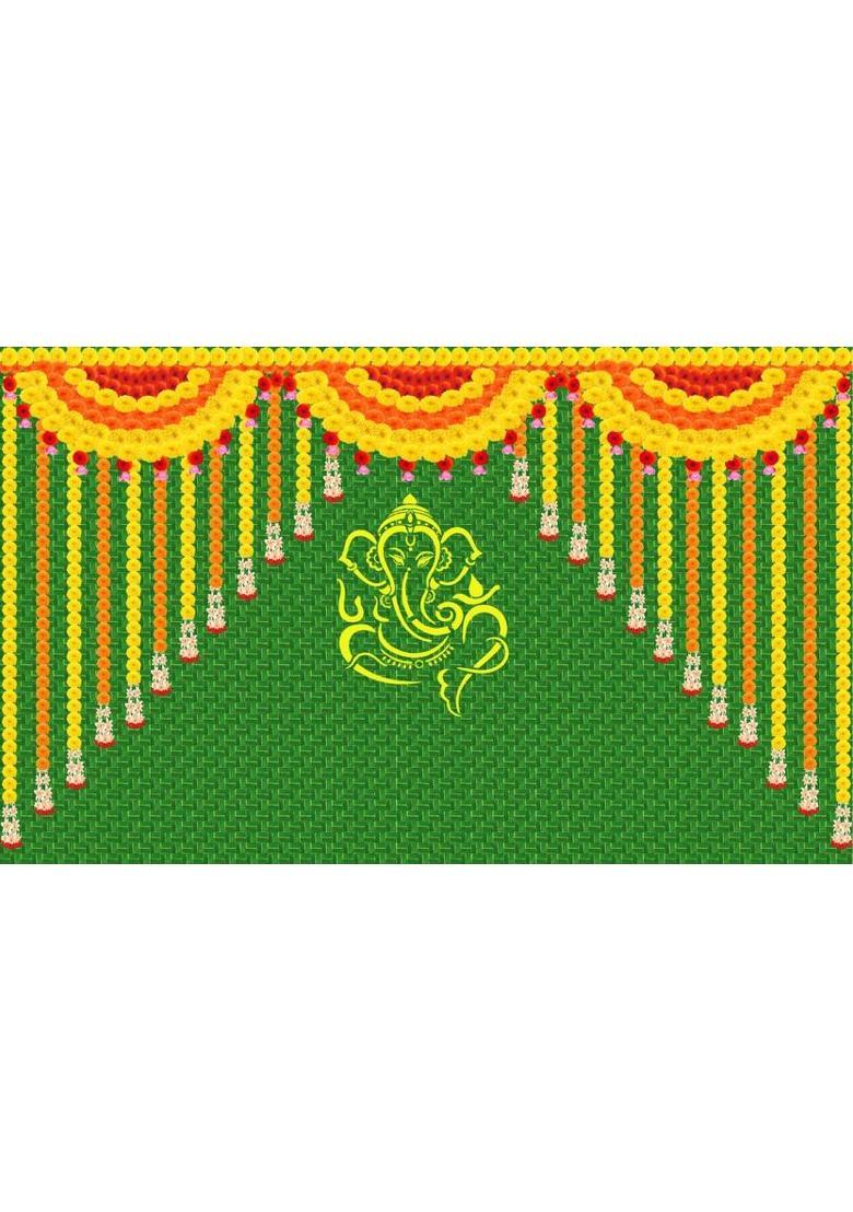 NK Textiles Backdrop for Decoration in Wedding, Pooja, Katha etc. Altar Cloth - Indya