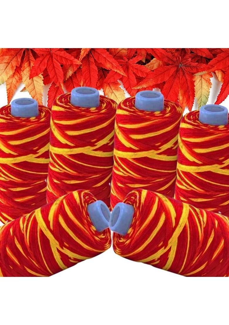 The Atharva-veda 6 Navrtari DIWALI Pooja Red Saffron MAULI Thread, KALAWA, Rakshasutra, Mote Moli Prayer Kit - Indya