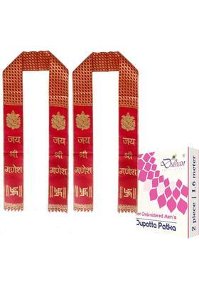 Polyester Printed Red Women Dupatta