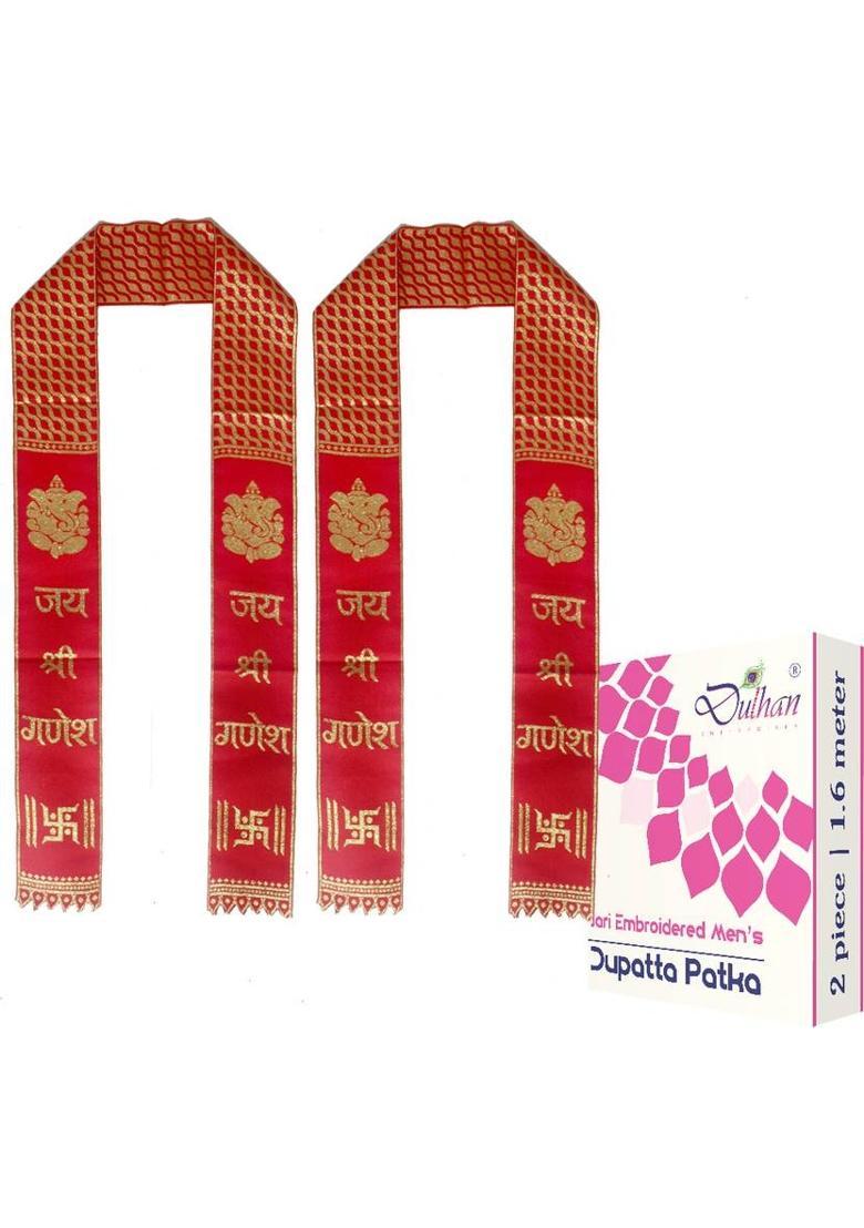 Polyester Printed Red Women Dupatta - Indya