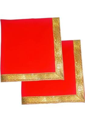 Prabhu Ji Mart Hindu festival pooja cloth pooja asan altar cloth Altar Cloth  (Pack of 2)