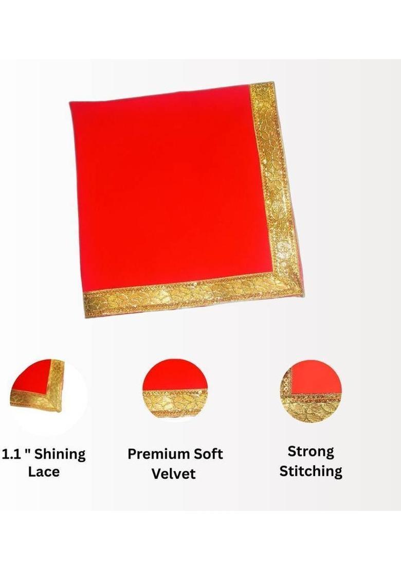 Prabhu Ji Mart Hindu festival pooja cloth pooja asan altar cloth Altar Cloth  (Pack of 2) - Indya