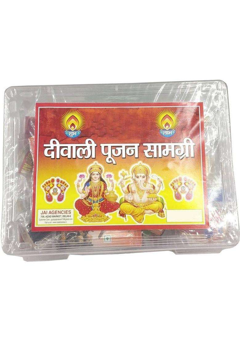 Utkarsh Box Pack of 31 Pooja Ingredients/items for Satyanarayan Puja/katha, Laxmi Poojan, Ganesh Chaturthi Poojan, Diwali/deepawali Poojan, Hawan Pooja, Navrata Pujan, Durga Pujan, Griha Pravesh Puja or House Warming Puja Plastic  (31 Pieces, Multicolor) - Indya