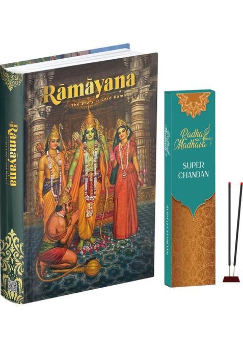 Valmiki Ramayana English Book (Hardcover),The Story Of Lord Shri Ram,Ramayan Katha Granth With Complimentary Super Chandan Agarbatti Sticks,Spiritual Combo For Puja, Meditation & Gift  (Hardcover, His Holiness Bhakti Vikasa Swami)