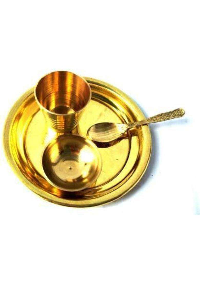 ShubhThali Kanha Ji Bhog Bartan Gold  (1 Pieces, Gold) - Indya