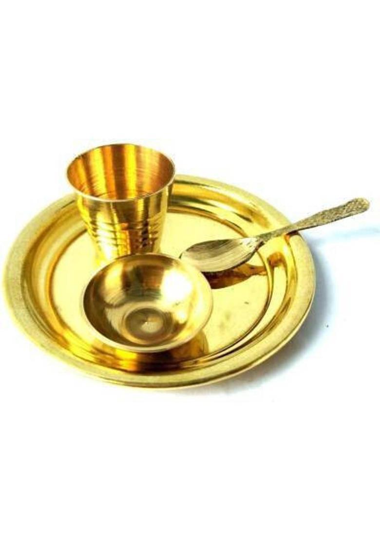 ShubhThali Kanha Ji Bhog Bartan Gold  (1 Pieces, Gold) - Indya
