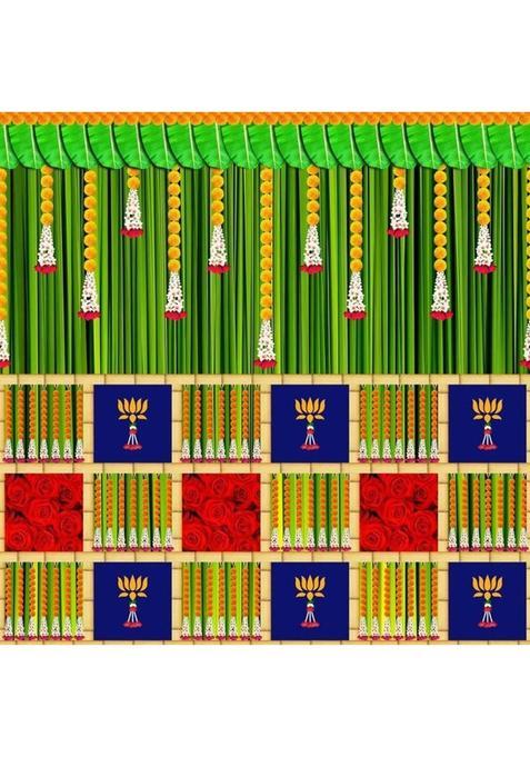 MANIFER Pichwai Backdrop | Backdrop Decoration Cloth | Cloth For Katha Altar Cloth
