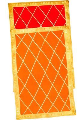 POOJA GHAR Designer Velvet Deity Aasan (19 inches * 29 inches) Altar Cloth  (Pack of 2)