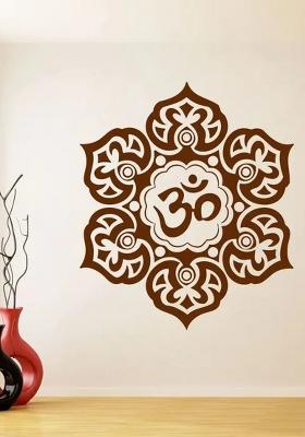Decor Villa 58 cm Decor villa Om flower Wall Wall Decal & Sticker Self Adhesive Sticker  (Pack of 1)