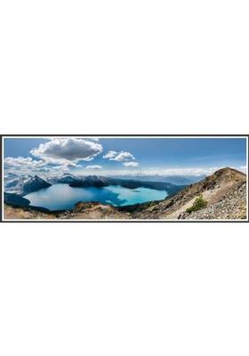 Wall Poster (Lake mountain,Surface Covering Area 36 x 12 Inch) Paper Print  (12 inch X 32 inch, Rolled)