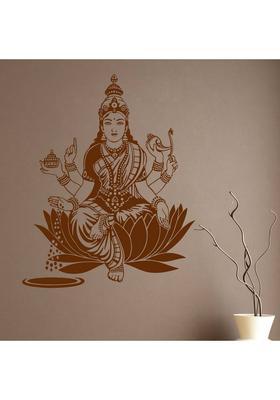 Decor Villa 43 cm Decor villa Maa laxmi ji Wall Decal & Sticker Self Adhesive Sticker  (Pack of 1)
