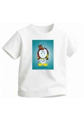 Boys & Girls Graphic Print Pure Cotton Regular T Shirt  (White, Pack of 1)